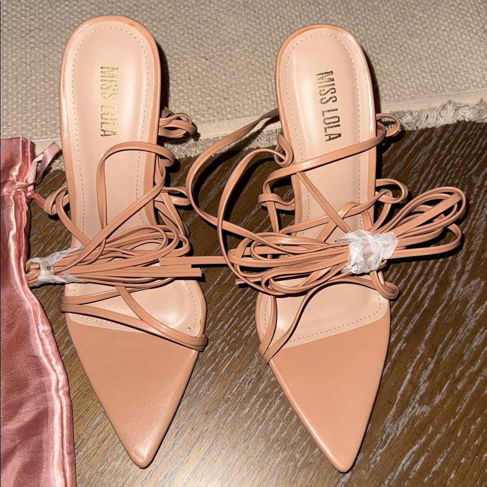 Miss Lola Blush Strappy Heels